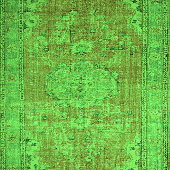 Serging Thickness of Machine Washable Persian Green Traditional Area Rugs, wshtr3610grn