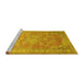 Sideview of Machine Washable Persian Yellow Traditional Rug, wshtr3610yw