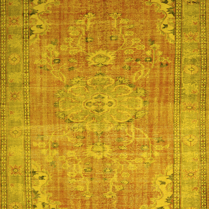 Machine Washable Persian Yellow Traditional Rug, wshtr3610yw