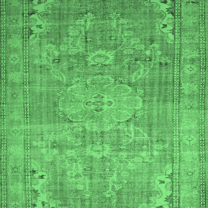 Machine Washable Persian Emerald Green Traditional Area Rugs, wshtr3610emgrn