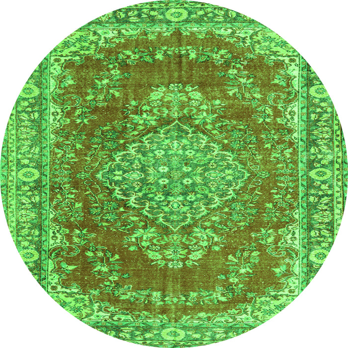 Machine Washable Persian Green Traditional Area Rugs, wshtr3611grn