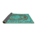 Sideview of Persian Turquoise Traditional Rug, tr3611turq