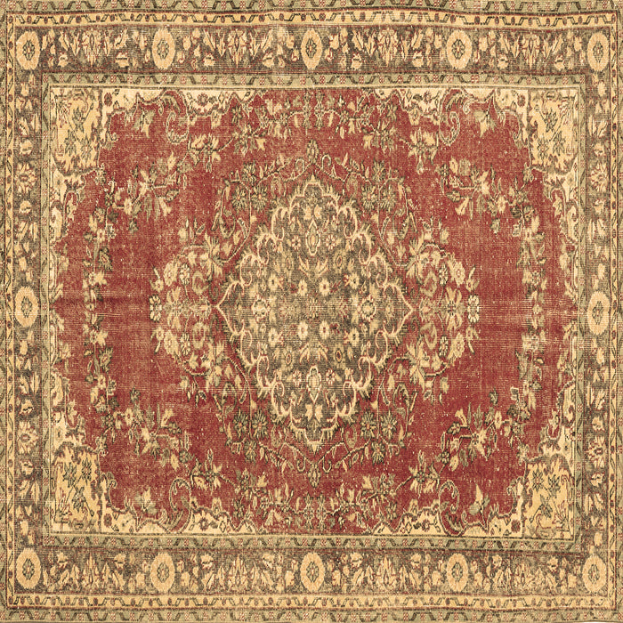 Square Machine Washable Persian Brown Traditional Rug, wshtr3611brn