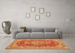 Machine Washable Persian Orange Traditional Area Rugs in a Living Room, wshtr3611org