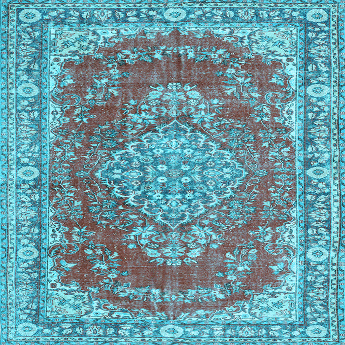Square Persian Light Blue Traditional Rug, tr3611lblu
