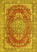 Machine Washable Persian Yellow Traditional Rug, wshtr3611yw