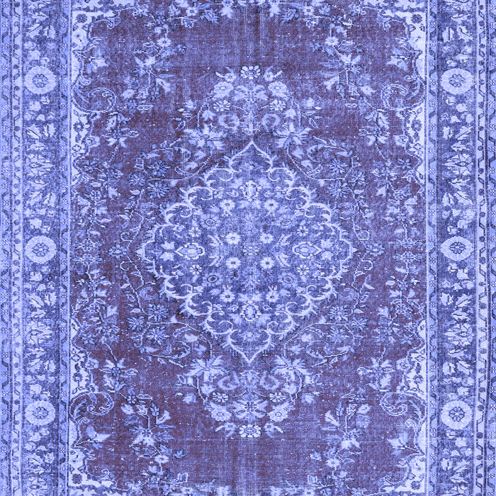 Machine Washable Persian Blue Traditional Rug, wshtr3611blu