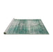 Sideview of Machine Washable Traditional -Sea Green Rug, wshtr3612
