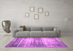 Machine Washable Persian Pink Traditional Rug in a Living Room, wshtr3612pnk