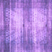 Square Machine Washable Persian Purple Traditional Area Rugs, wshtr3612pur