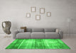 Machine Washable Persian Green Traditional Area Rugs in a Living Room,, wshtr3612grn