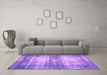 Machine Washable Persian Purple Traditional Area Rugs in a Living Room, wshtr3612pur