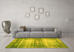 Machine Washable Persian Yellow Traditional Rug in a Living Room, wshtr3612yw