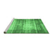 Sideview of Machine Washable Persian Emerald Green Traditional Area Rugs, wshtr3612emgrn