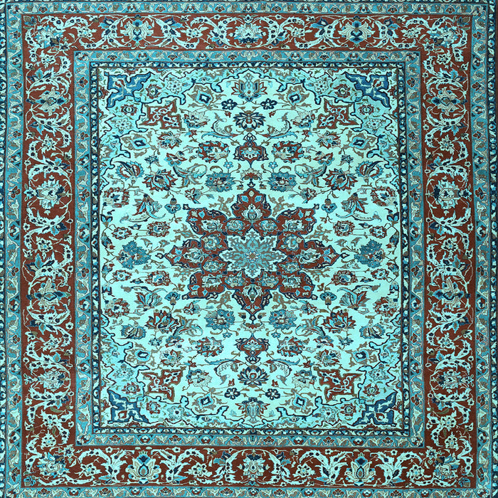 Square Persian Light Blue Traditional Rug, tr3613lblu