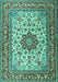 Machine Washable Persian Turquoise Traditional Area Rugs, wshtr3613turq