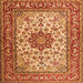 Serging Thickness of Persian Orange Traditional Rug, tr3613org