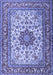 Machine Washable Persian Blue Traditional Rug, wshtr3613blu