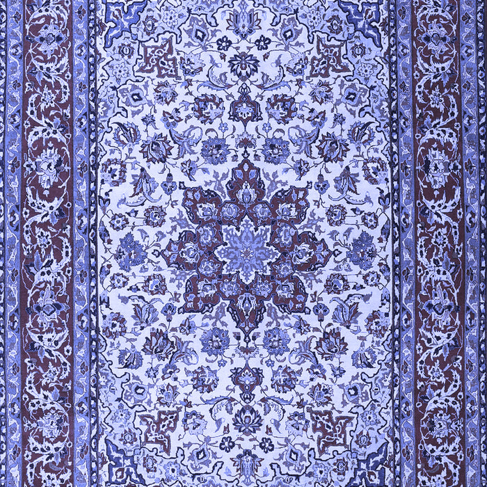 Machine Washable Persian Blue Traditional Rug, wshtr3613blu