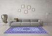 Machine Washable Persian Blue Traditional Rug in a Living Room, wshtr3613blu