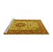 Sideview of Machine Washable Persian Yellow Traditional Rug, wshtr3613yw