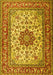 Machine Washable Persian Yellow Traditional Rug, wshtr3613yw