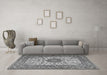 Machine Washable Persian Gray Traditional Rug in a Living Room,, wshtr3613gry