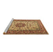 Sideview of Machine Washable Persian Brown Traditional Rug, wshtr3613brn