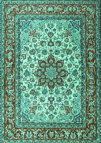 Persian Turquoise Traditional Rug, tr3613turq
