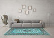 Machine Washable Persian Light Blue Traditional Rug in a Living Room, wshtr3613lblu