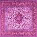 Square Persian Pink Traditional Rug, tr3613pnk