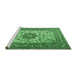 Sideview of Machine Washable Persian Emerald Green Traditional Area Rugs, wshtr3613emgrn