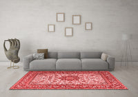 Machine Washable Persian Red Traditional Rug, wshtr3613red