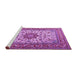 Sideview of Machine Washable Persian Purple Traditional Area Rugs, wshtr3613pur