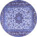 Round Persian Blue Traditional Rug, tr3613blu