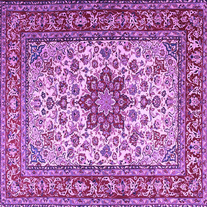 Square Persian Purple Traditional Rug, tr3613pur
