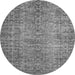 Square Persian Gray Traditional Rug, tr3614gry