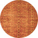 Square Persian Orange Traditional Rug, tr3614org