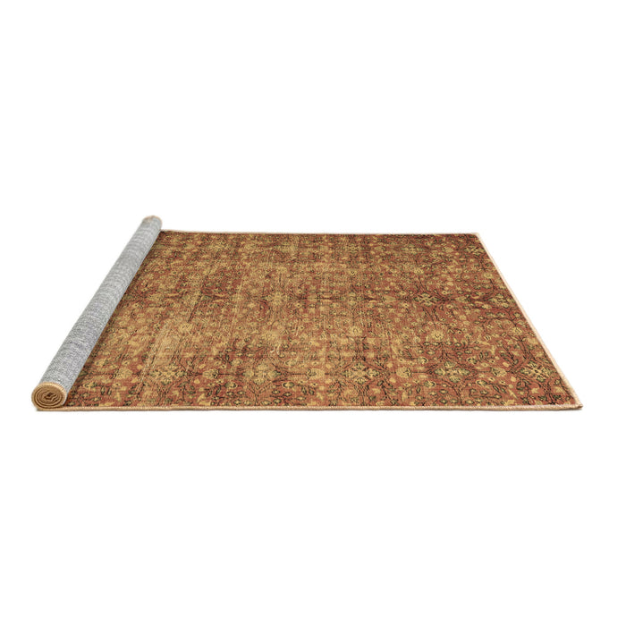Sideview of Machine Washable Persian Brown Traditional Rug, wshtr3614brn