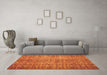 Machine Washable Persian Orange Traditional Area Rugs in a Living Room, wshtr3614org