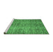 Sideview of Machine Washable Persian Emerald Green Traditional Area Rugs, wshtr3614emgrn