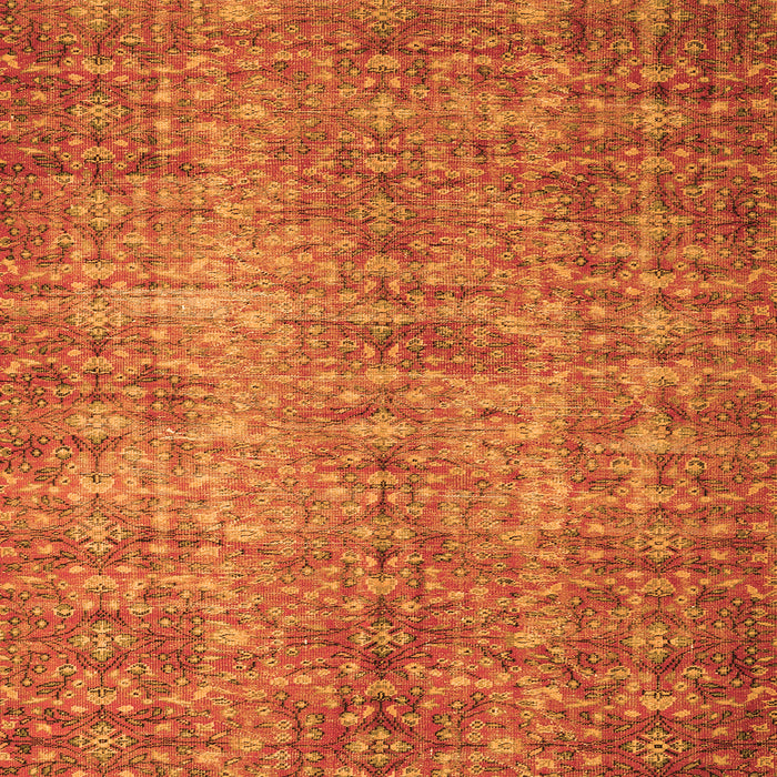 Serging Thickness of Persian Orange Traditional Rug, tr3614org