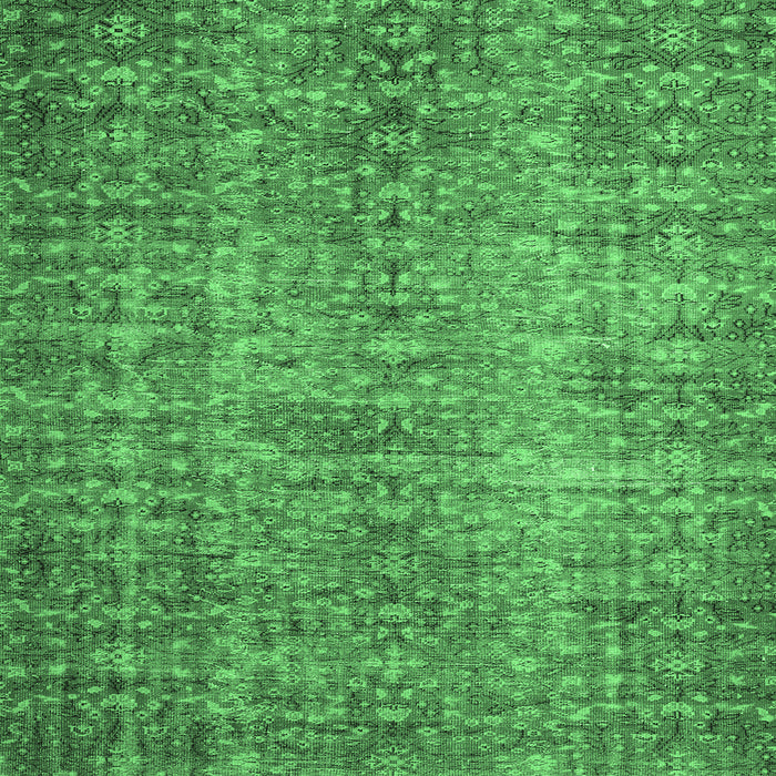 Square Persian Emerald Green Traditional Rug, tr3614emgrn