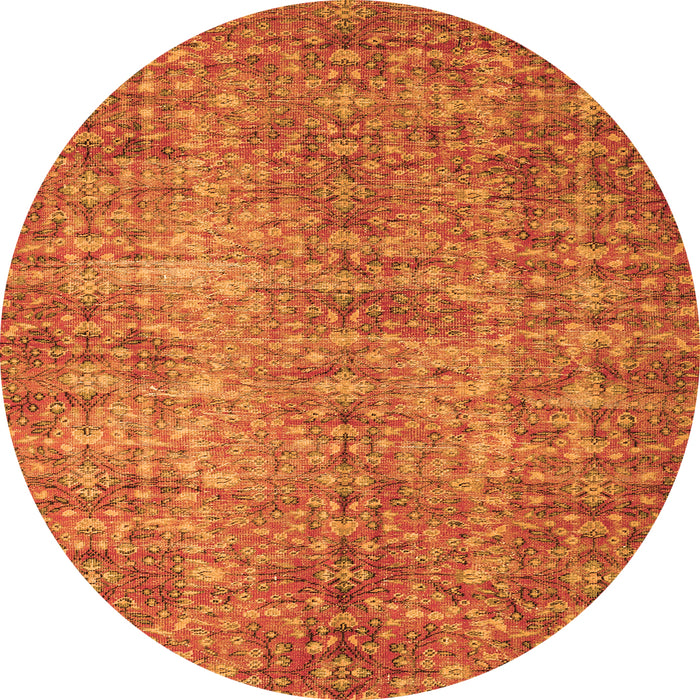 Machine Washable Persian Orange Traditional Area Rugs, wshtr3614org