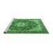 Sideview of Machine Washable Persian Emerald Green Traditional Area Rugs, wshtr3615emgrn