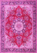 Machine Washable Persian Pink Traditional Rug, wshtr3615pnk