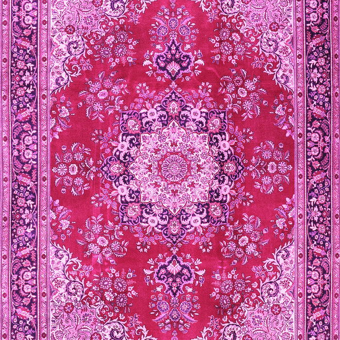 Machine Washable Persian Pink Traditional Rug, wshtr3615pnk