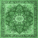 Square Persian Emerald Green Traditional Rug, tr3615emgrn
