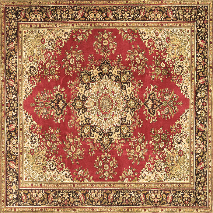 Square Persian Brown Traditional Rug, tr3615brn