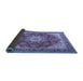 Sideview of Persian Blue Traditional Rug, tr3615blu